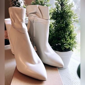 Jessica Simpson off white ankle booties .
